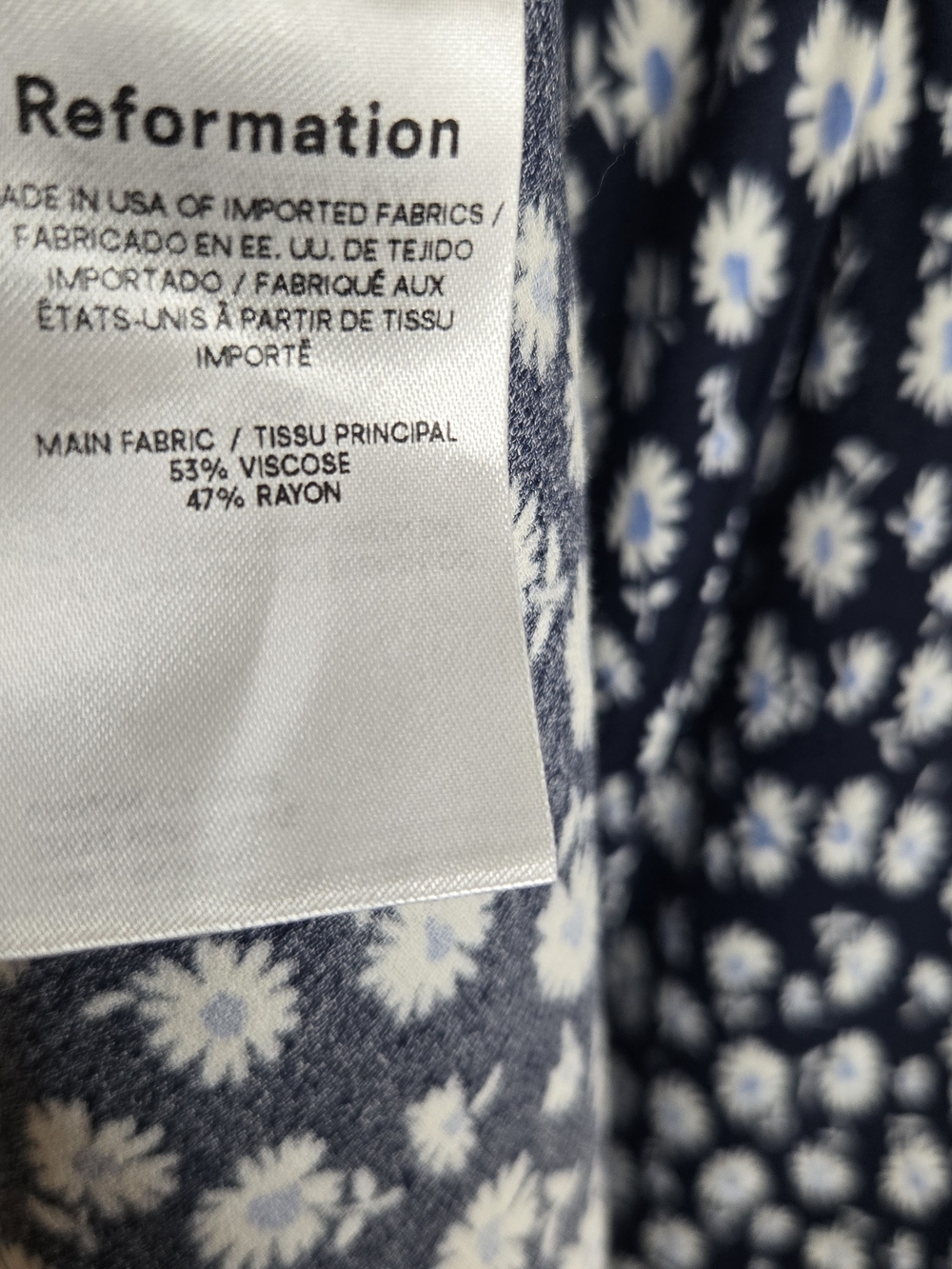 Reformation Beauden Floral Midi Dress Navy Daisy Sleeveless Size Large - Picture 6 of 11